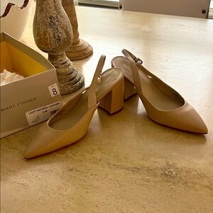 Marc Fisher Tan Slingback Heels